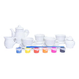 Juego De Té Cerámica Para Decorar  Para Niña Juguete 15 Pcs