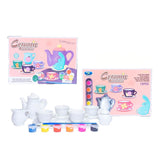 Juego De Té Cerámica Para Decorar  Para Niña Juguete 15 Pcs